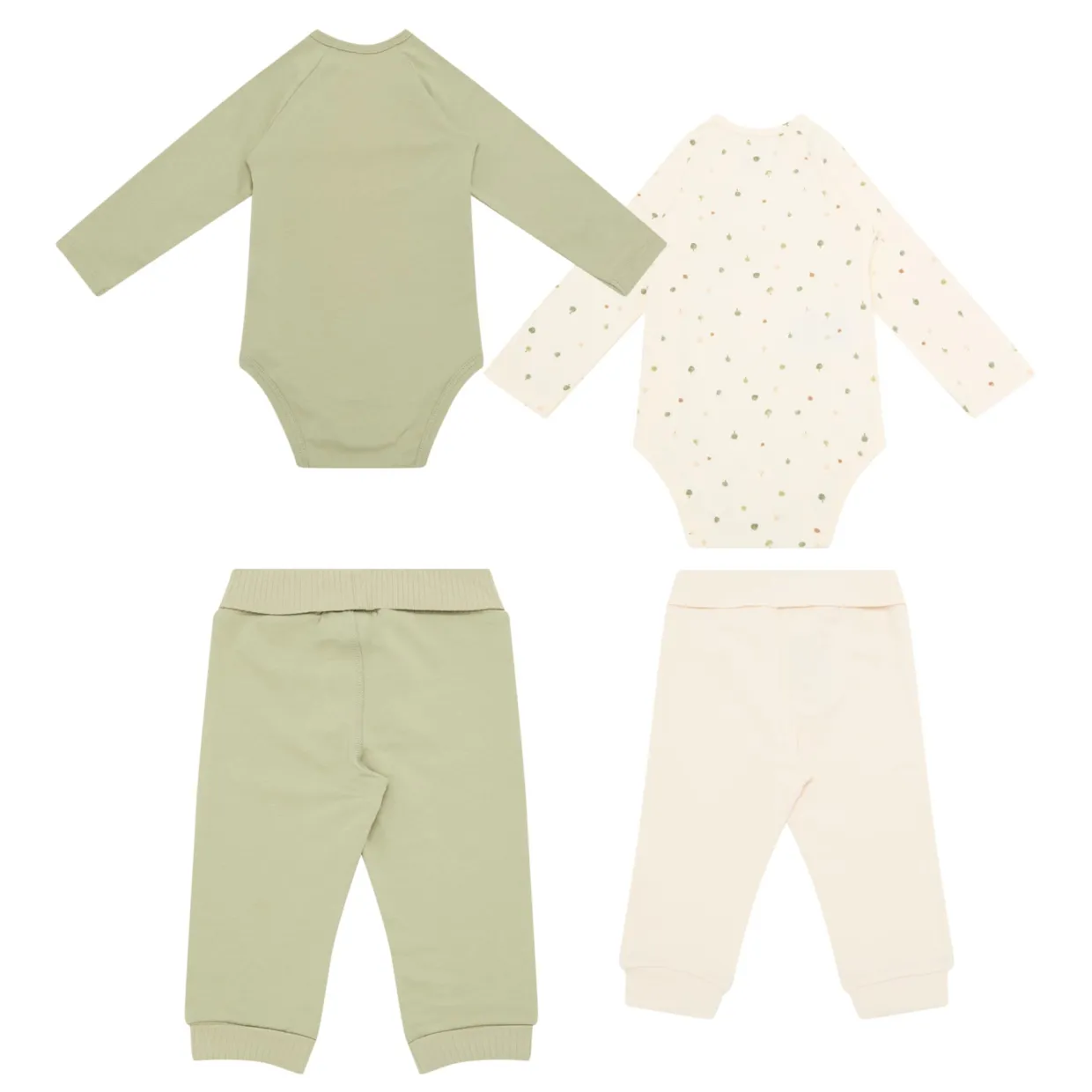 Printed Bodysuits & Sweatpants Four-Piece Set