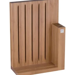 PRO 6pcs Natural Bamboo Knife Block Set