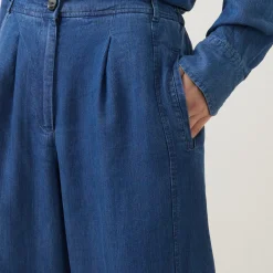 Punna Denim Barrel Leg Trousers
