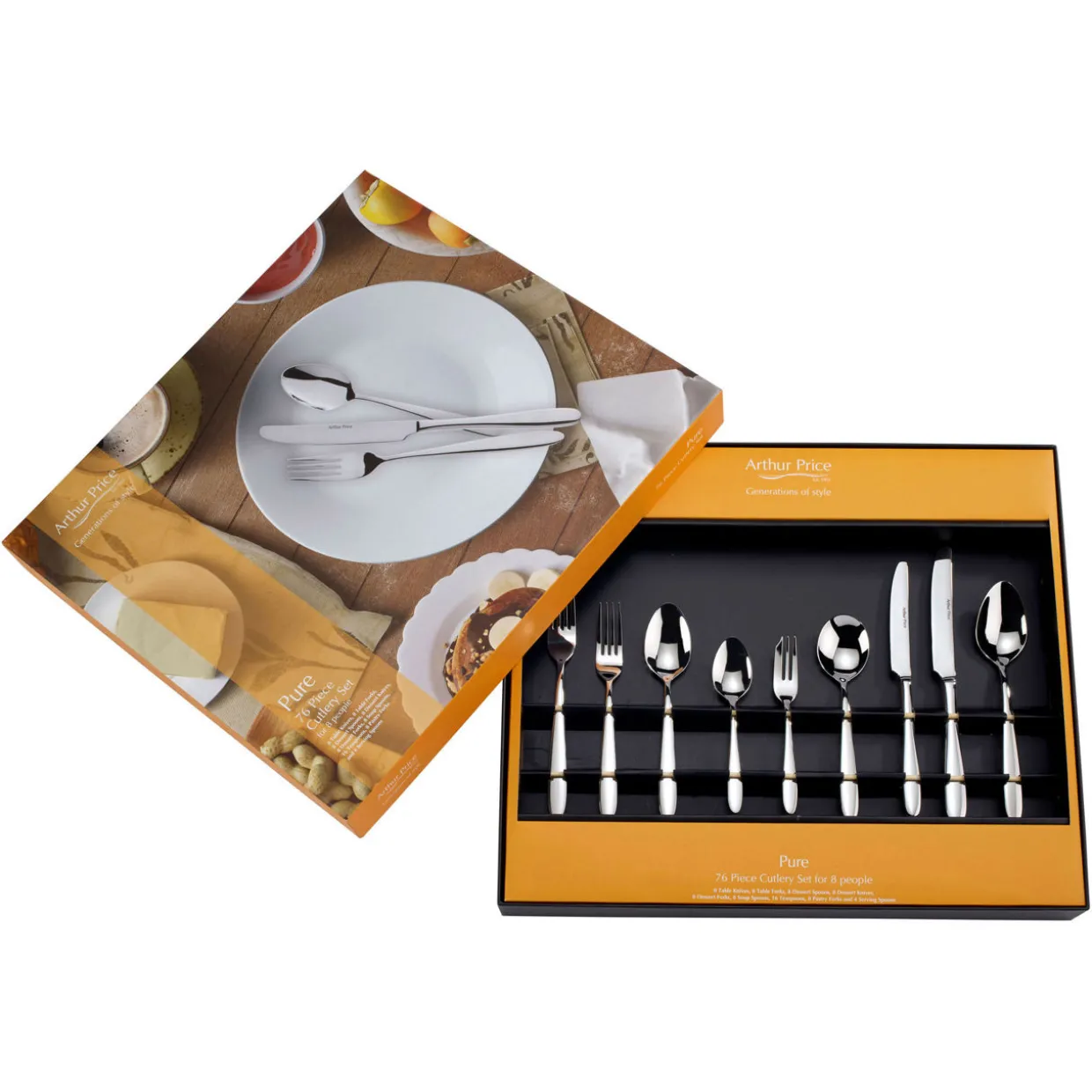 Pure 76-Piece Cutlery Box Set