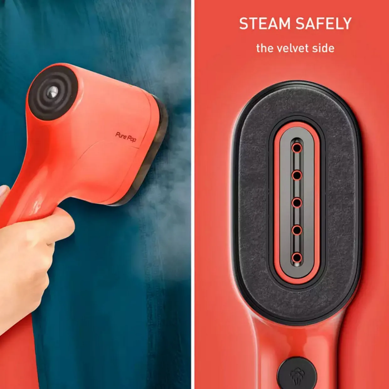 Pure Pop Vertical Steam Coral Red