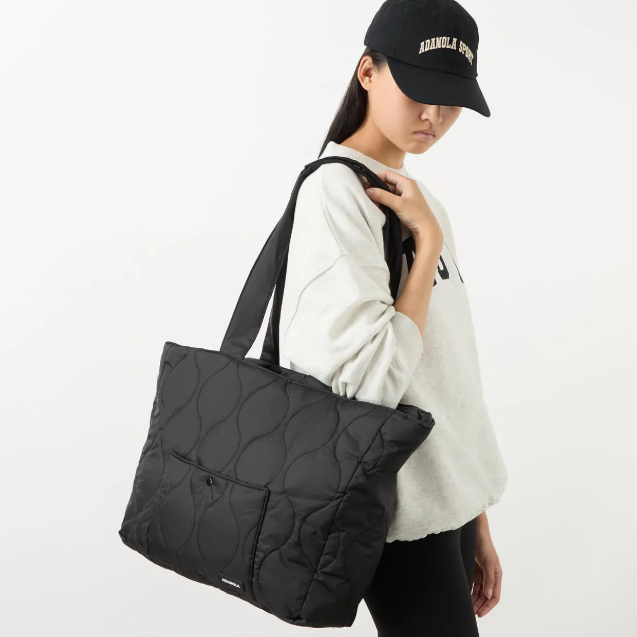 Quilted Nylon Tote Bag