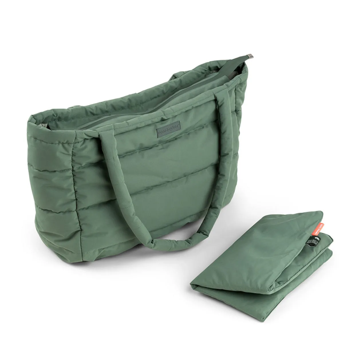 Quilted Tote Changing Bag Green