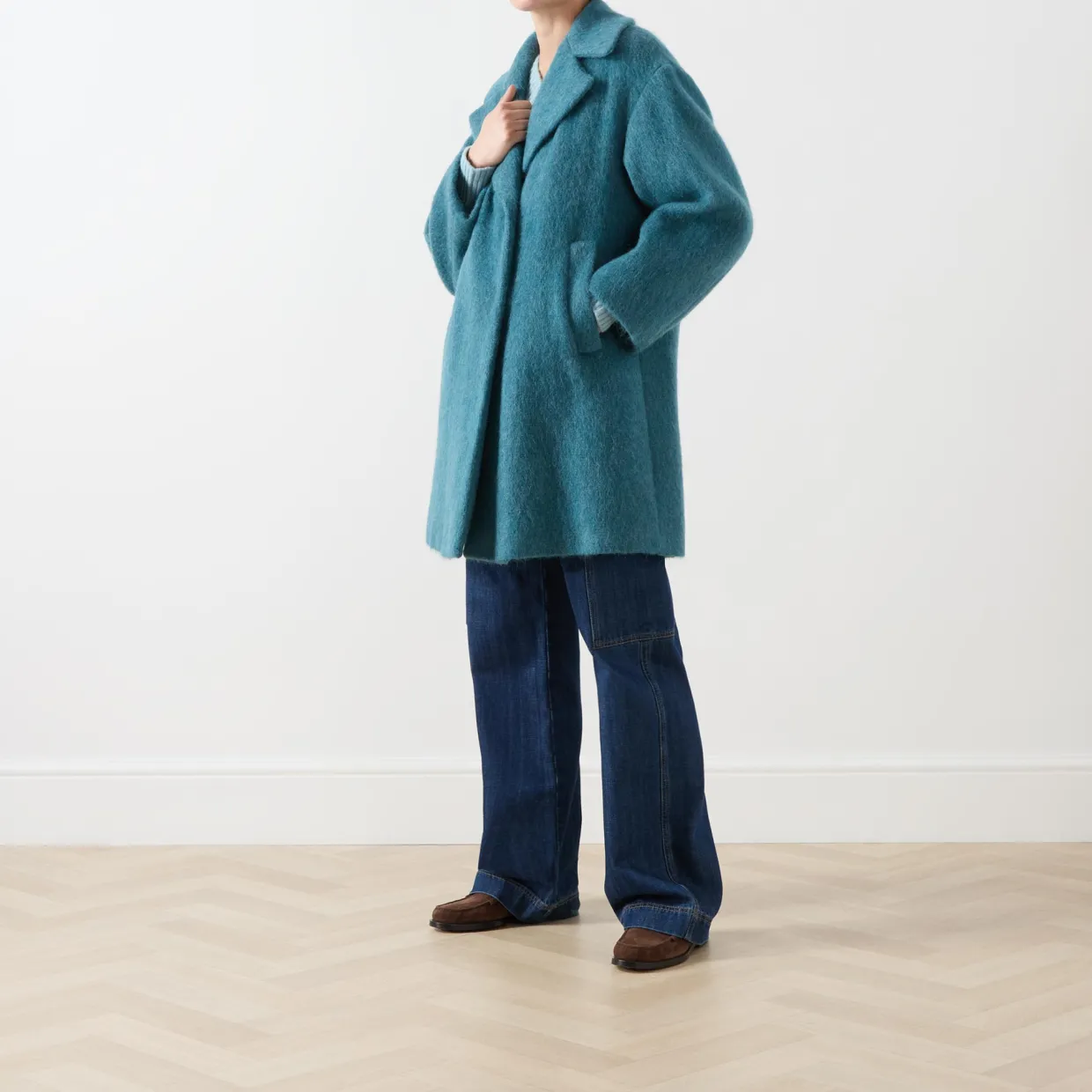Rada Single-Breasted Brushed Coat