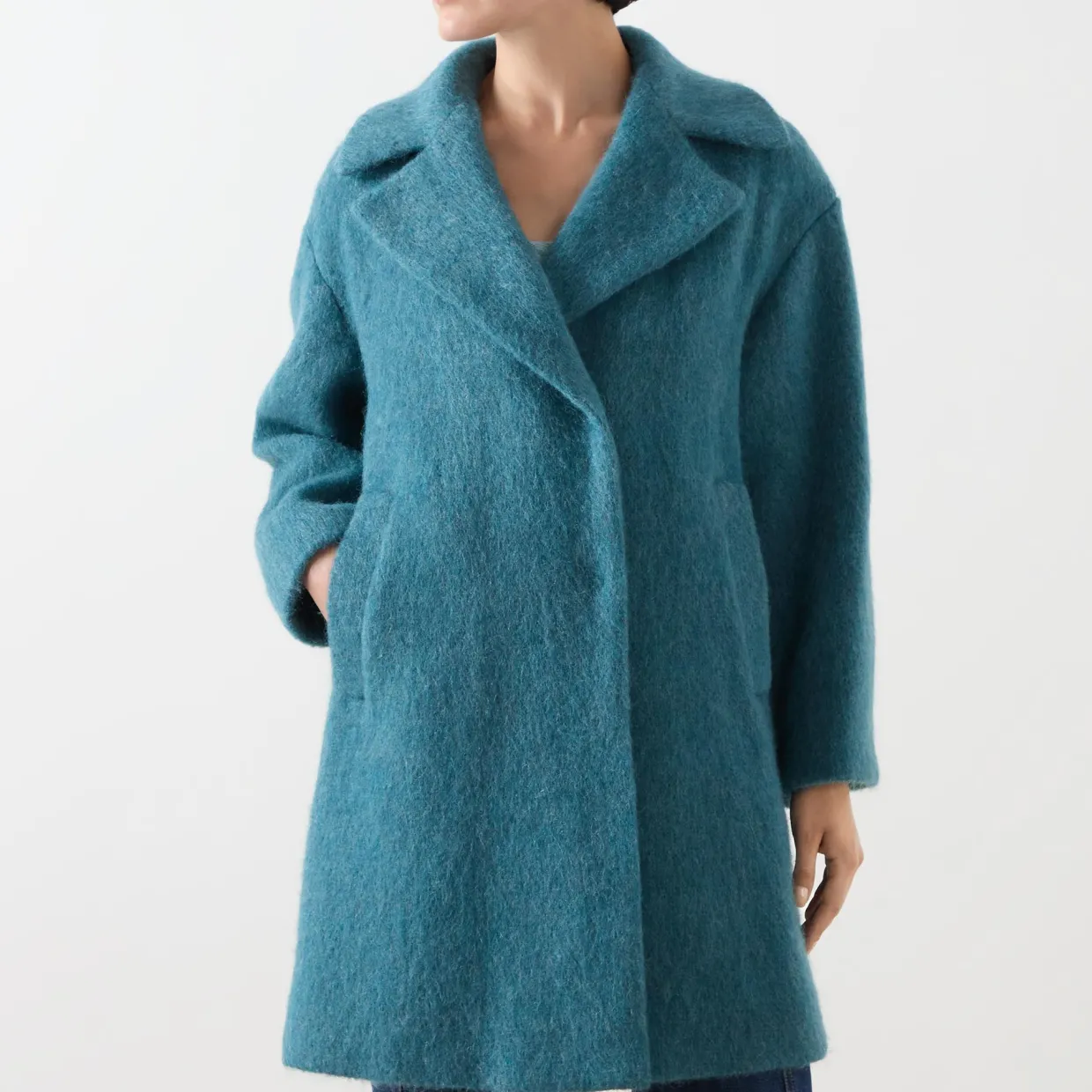 Rada Single-Breasted Brushed Coat