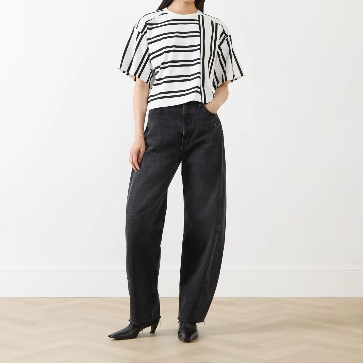 Rail Striped Oversized T-Shirt