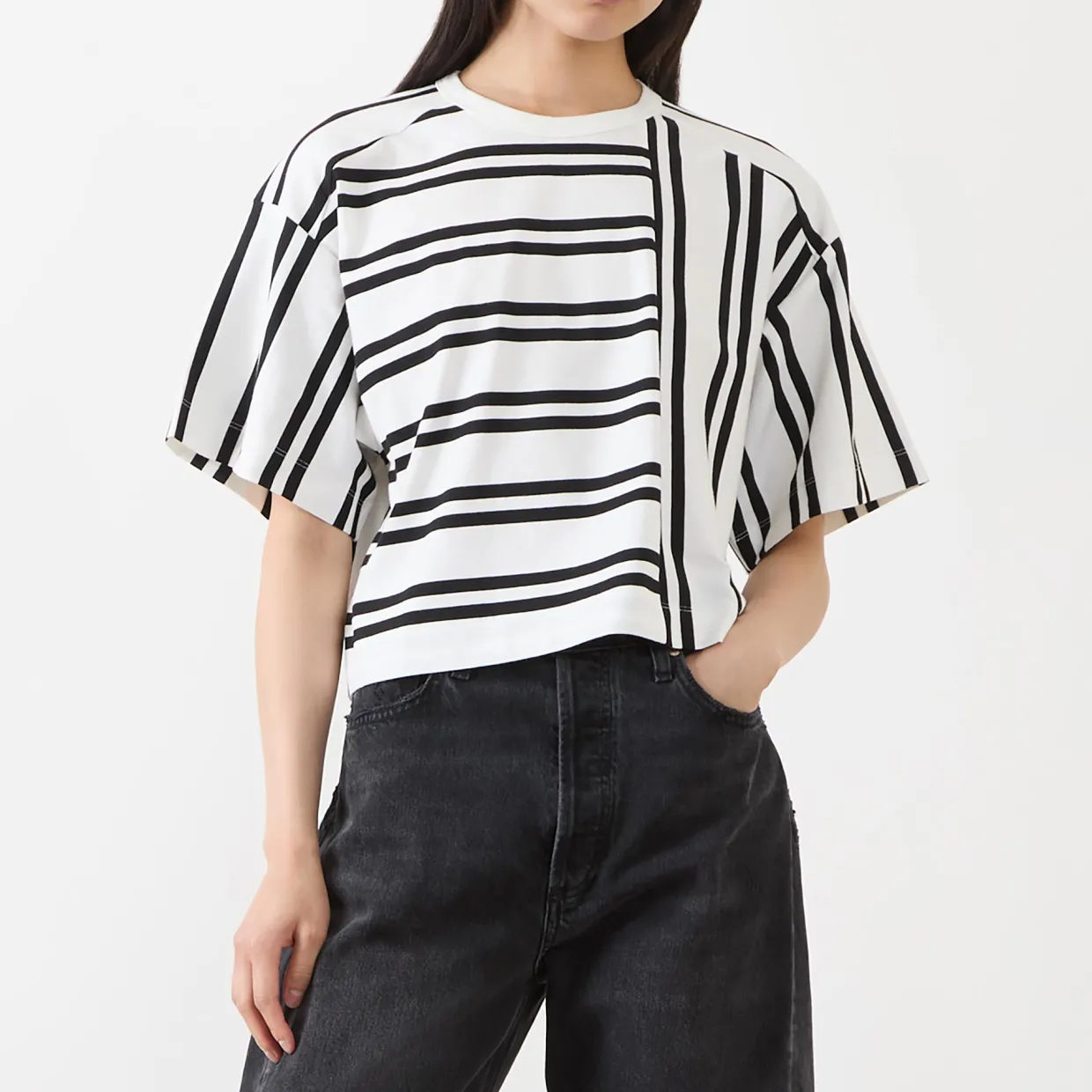 Rail Striped Oversized T-Shirt