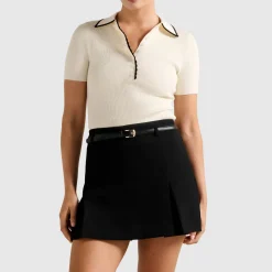Reagan Contrast Trim Polo Top