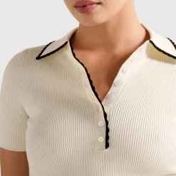 Reagan Contrast Trim Polo Top