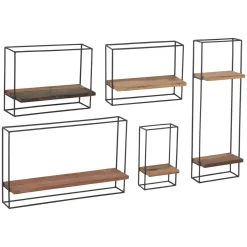 Reclaimed Set of Five Shelves