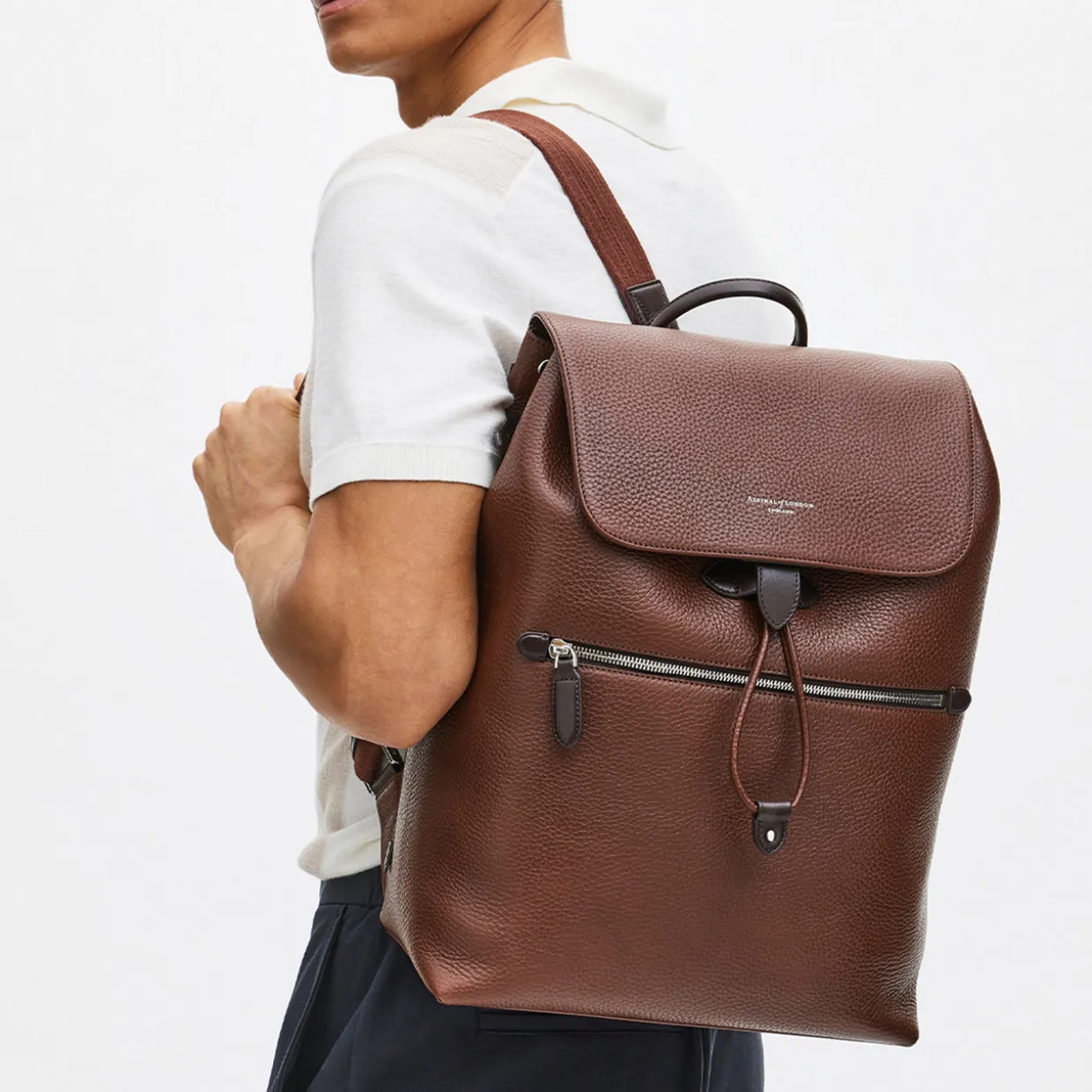 Reporter Grained Leather Backpack