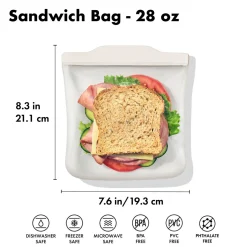 Reusable Silicone Sandwich Bag 28oz