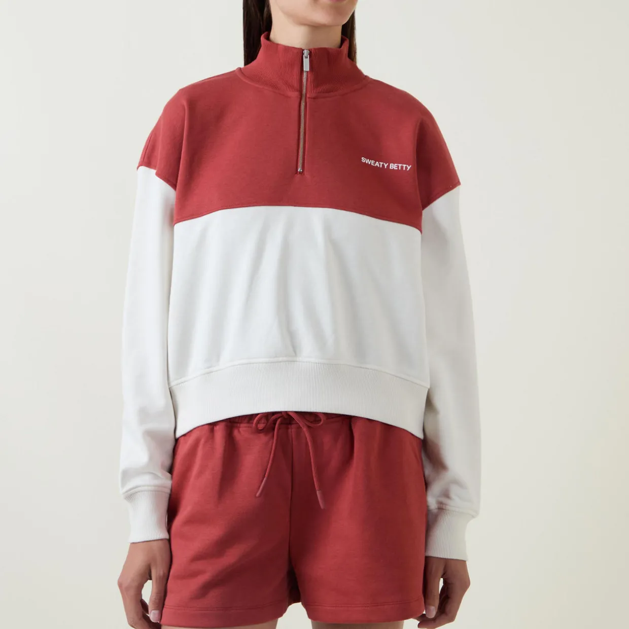 Revive Cropped Half-Zip Sweatshirt