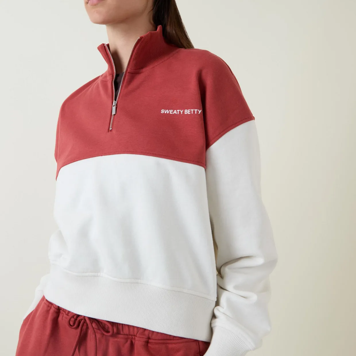 Revive Cropped Half-Zip Sweatshirt