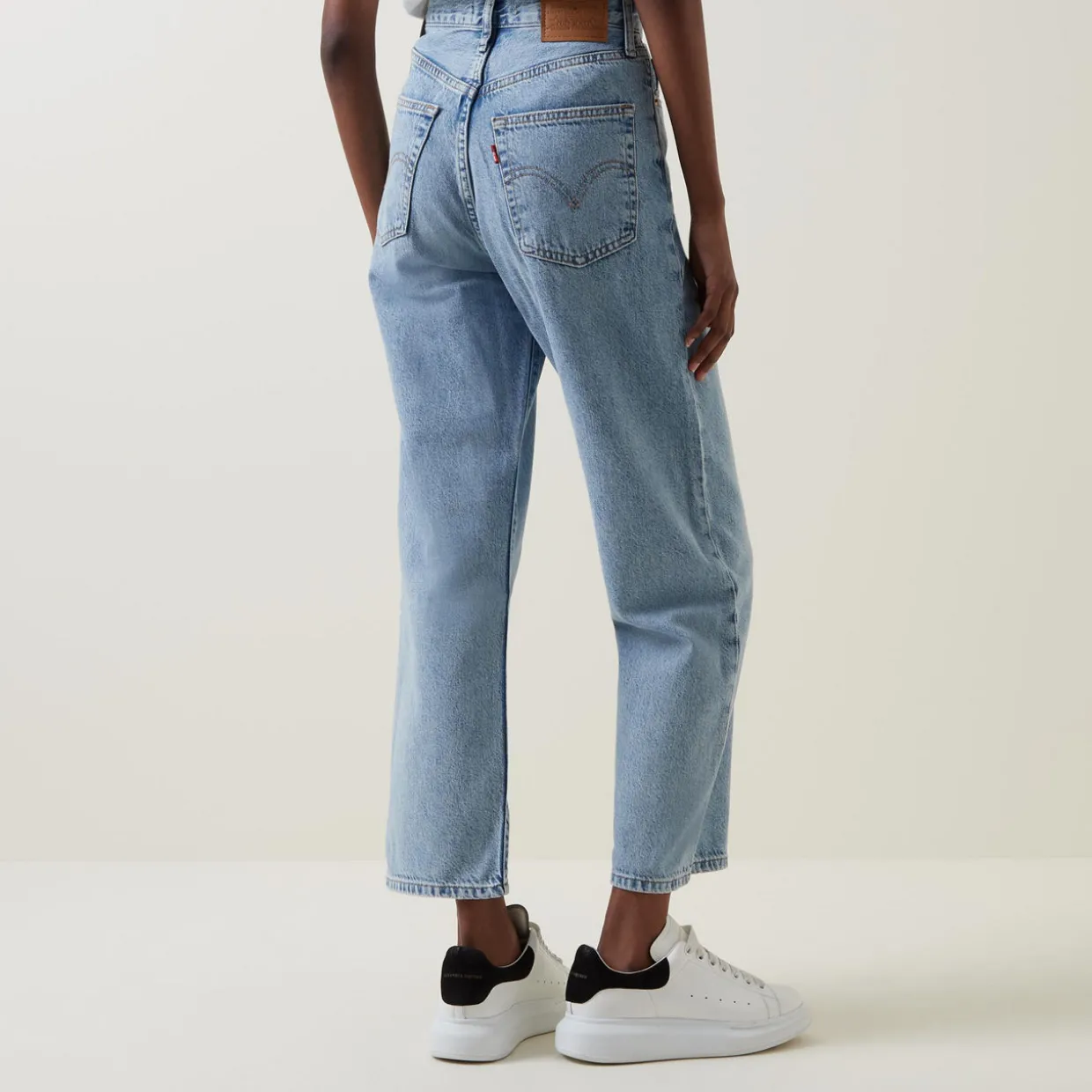 Ribcage Cropped Super-High Rise Straight Leg Jeans