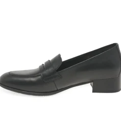 Right Penny-Trim Leather Loafers