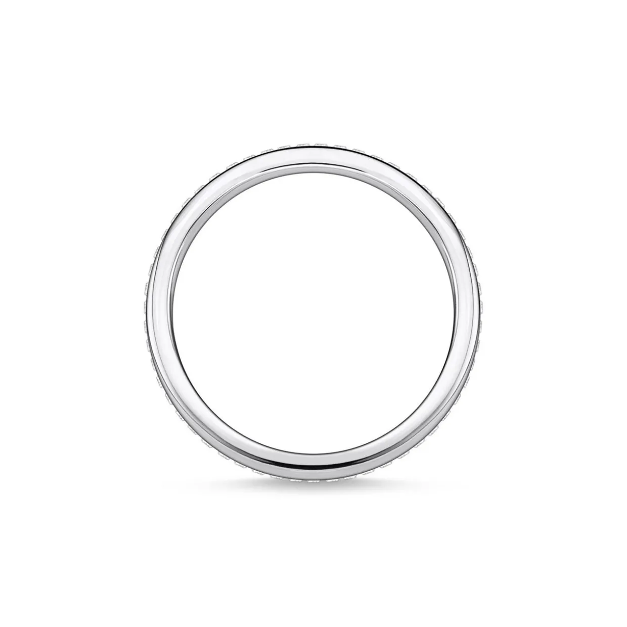 Ring Double White Stones Silver