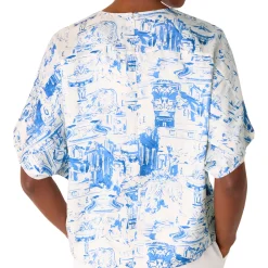 Rome Print Blouse