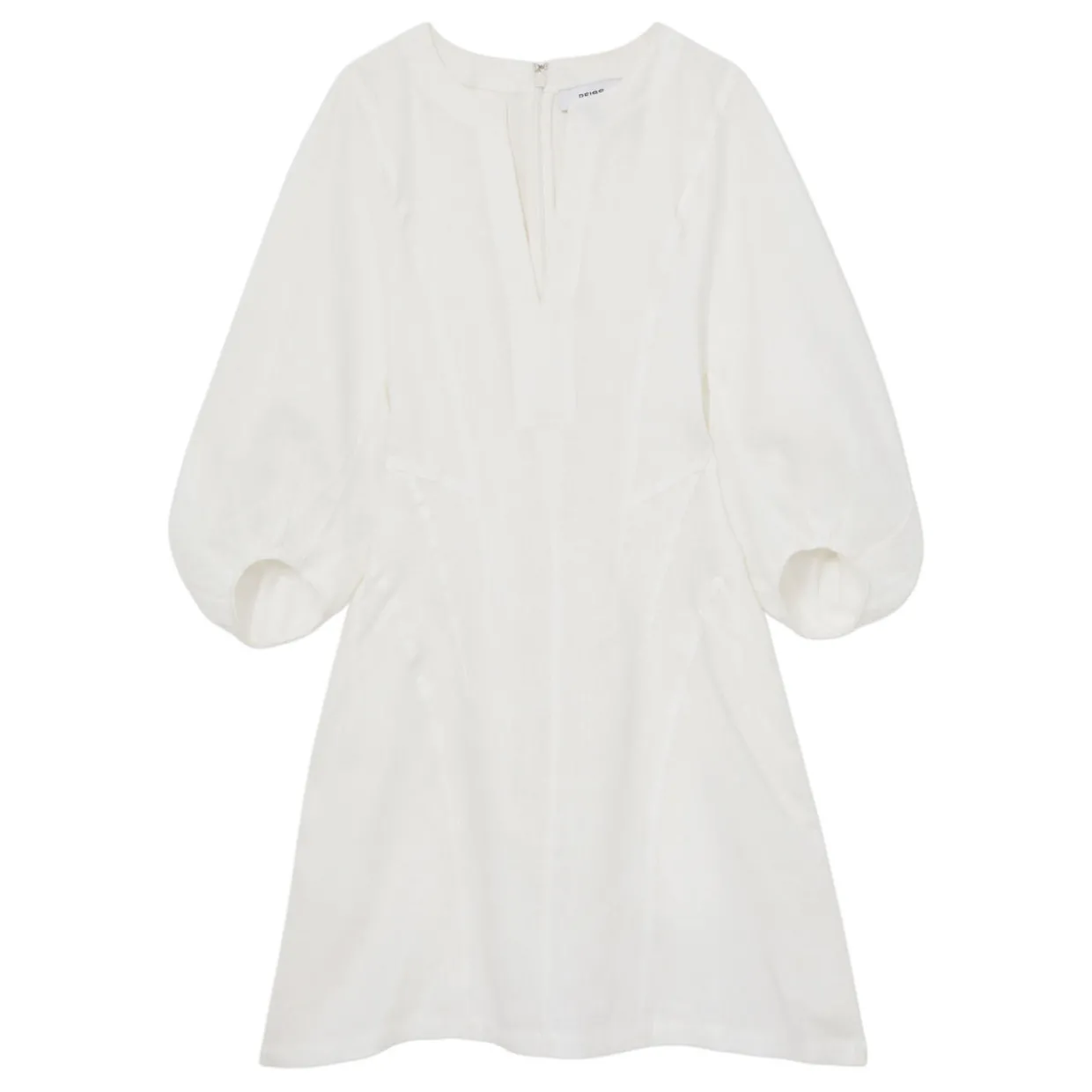 Romi Balloon-Sleeve Mini Dress