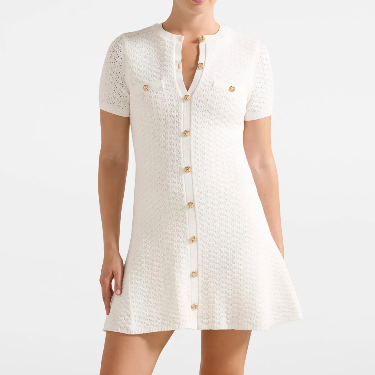 Rosa Stitch Knitted Mini Dress