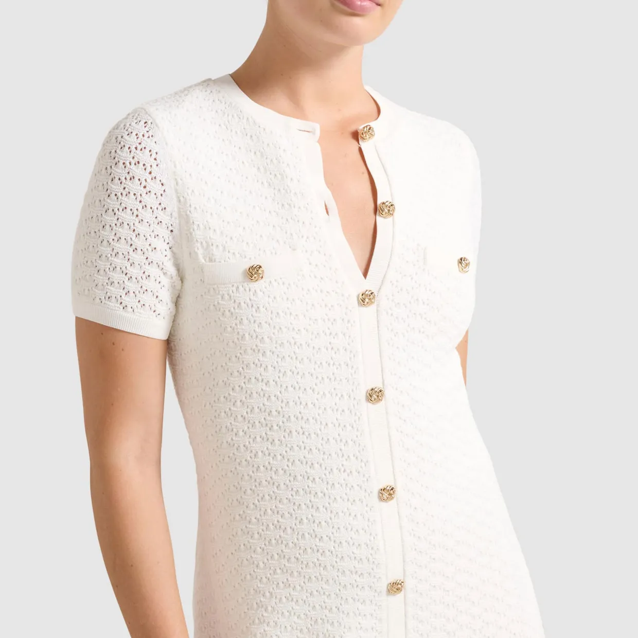 Rosa Stitch Knitted Mini Dress