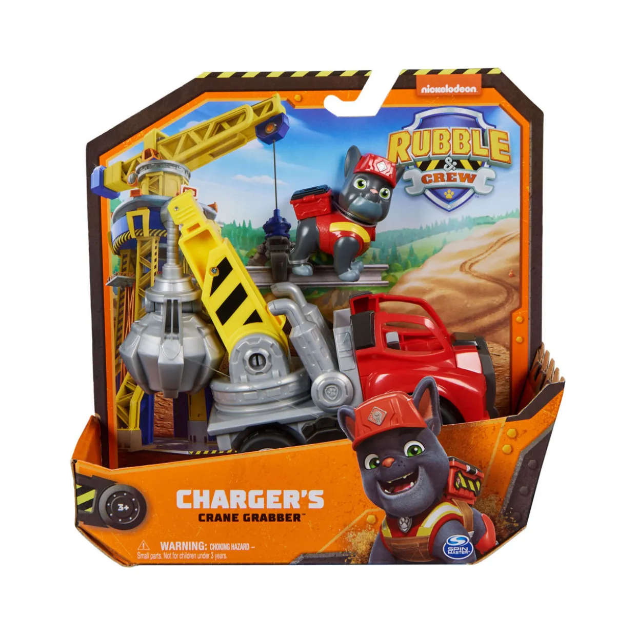 Rubble & Crew, Charger’s Crane Grabber Toy Truck Set