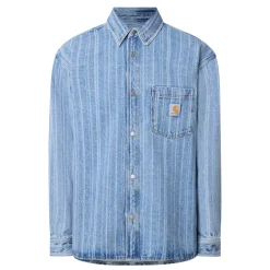 Rylan Stripe Logo Denim Overshirt