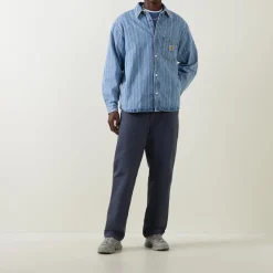Rylan Stripe Logo Denim Overshirt