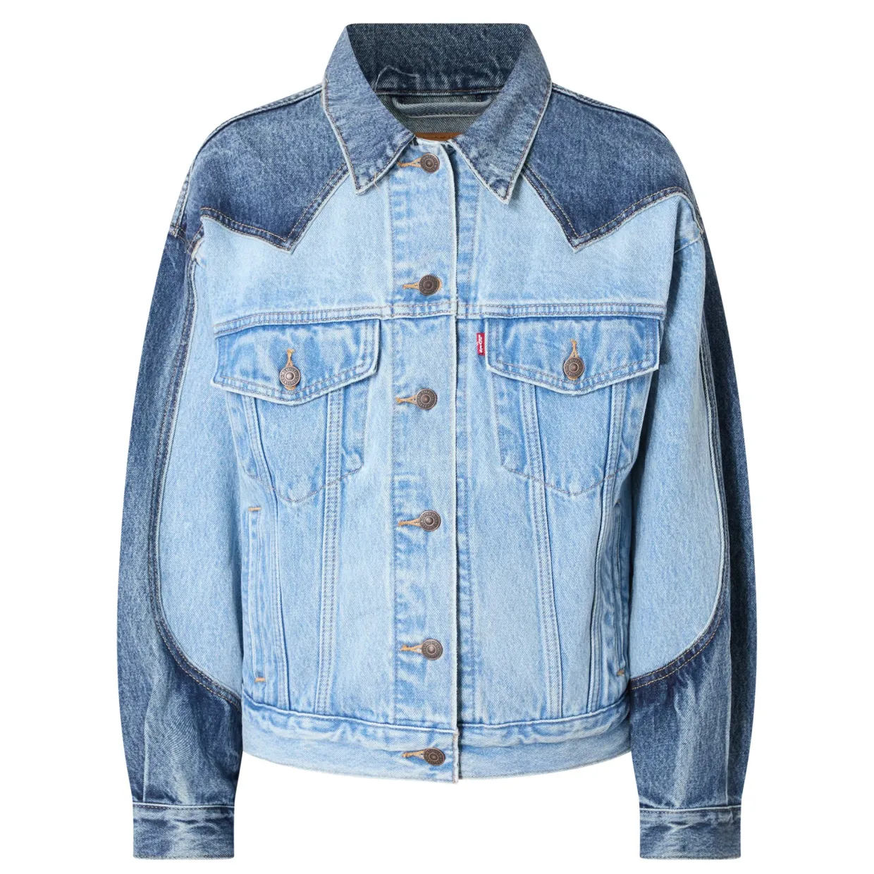 90s Western Two-Tone Denim Jacket