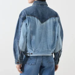 90s Western Two-Tone Denim Jacket