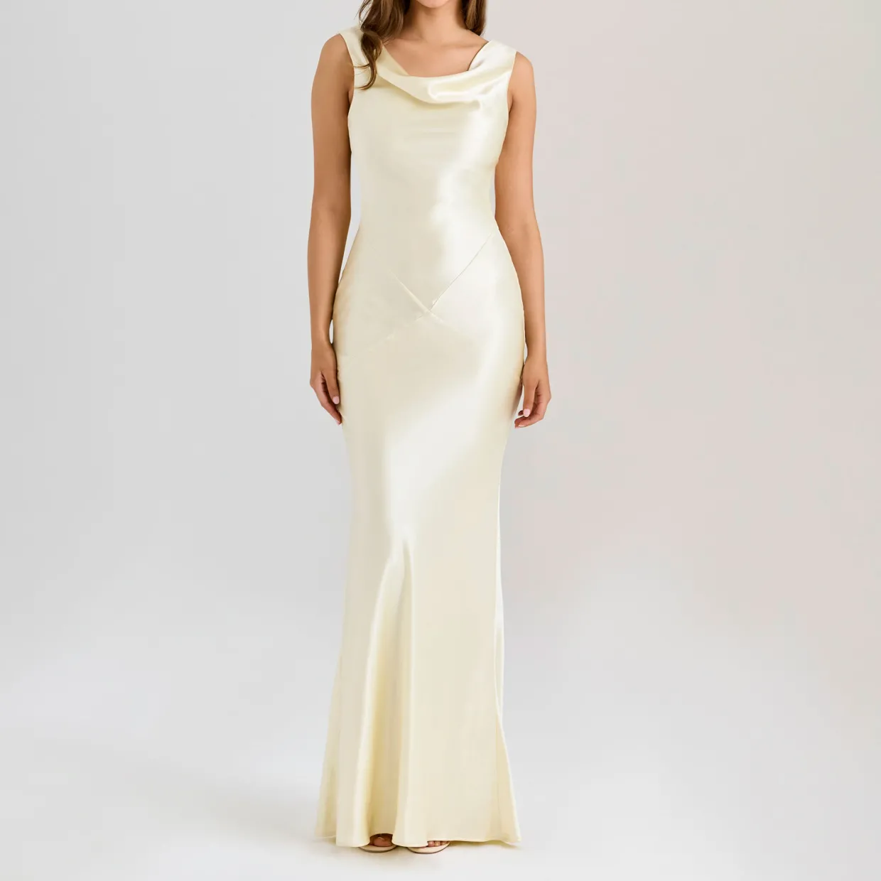 Safaira Draped Open Back Gown