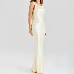 Safaira Draped Open Back Gown