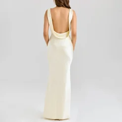 Safaira Draped Open Back Gown