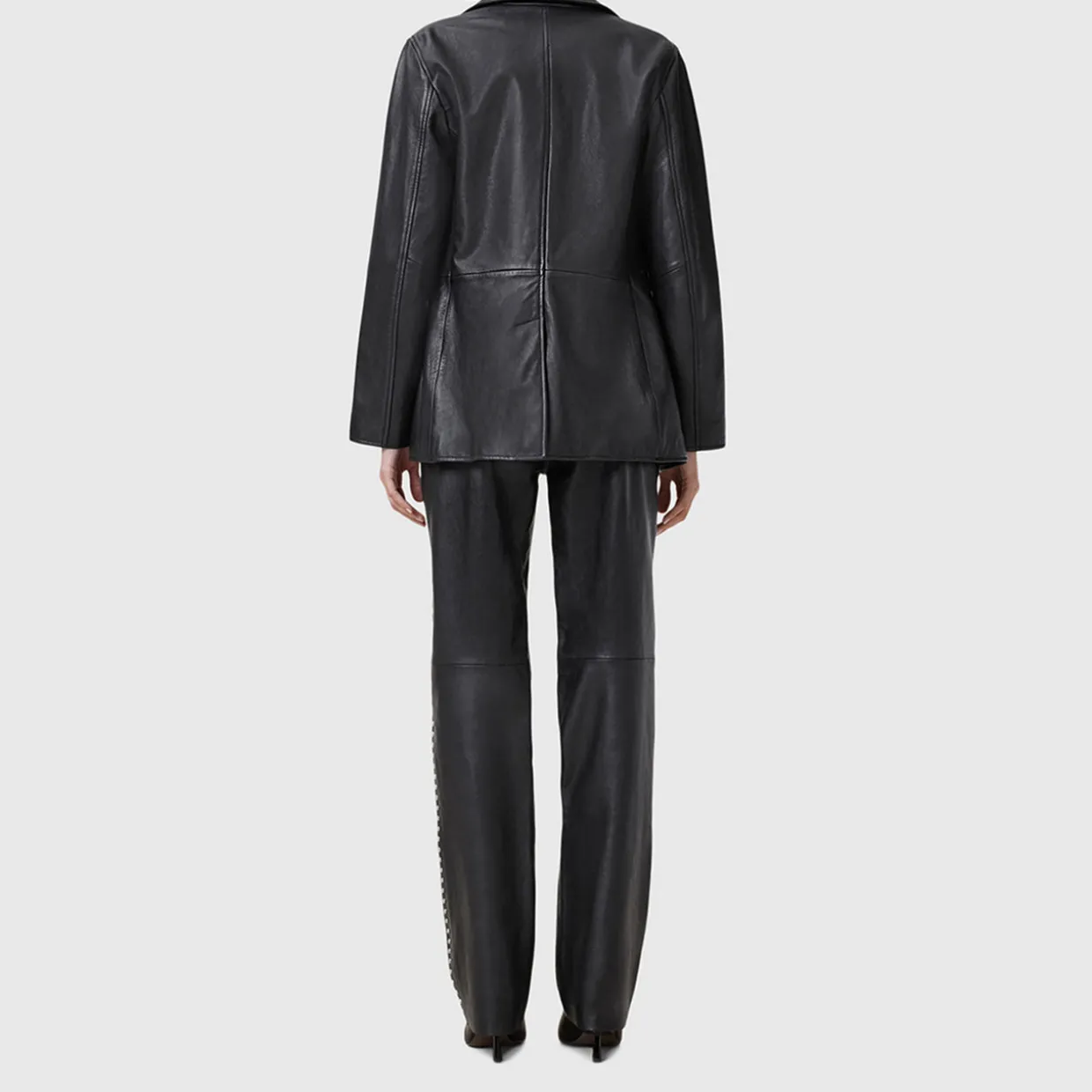Saige Studded Leather Trousers