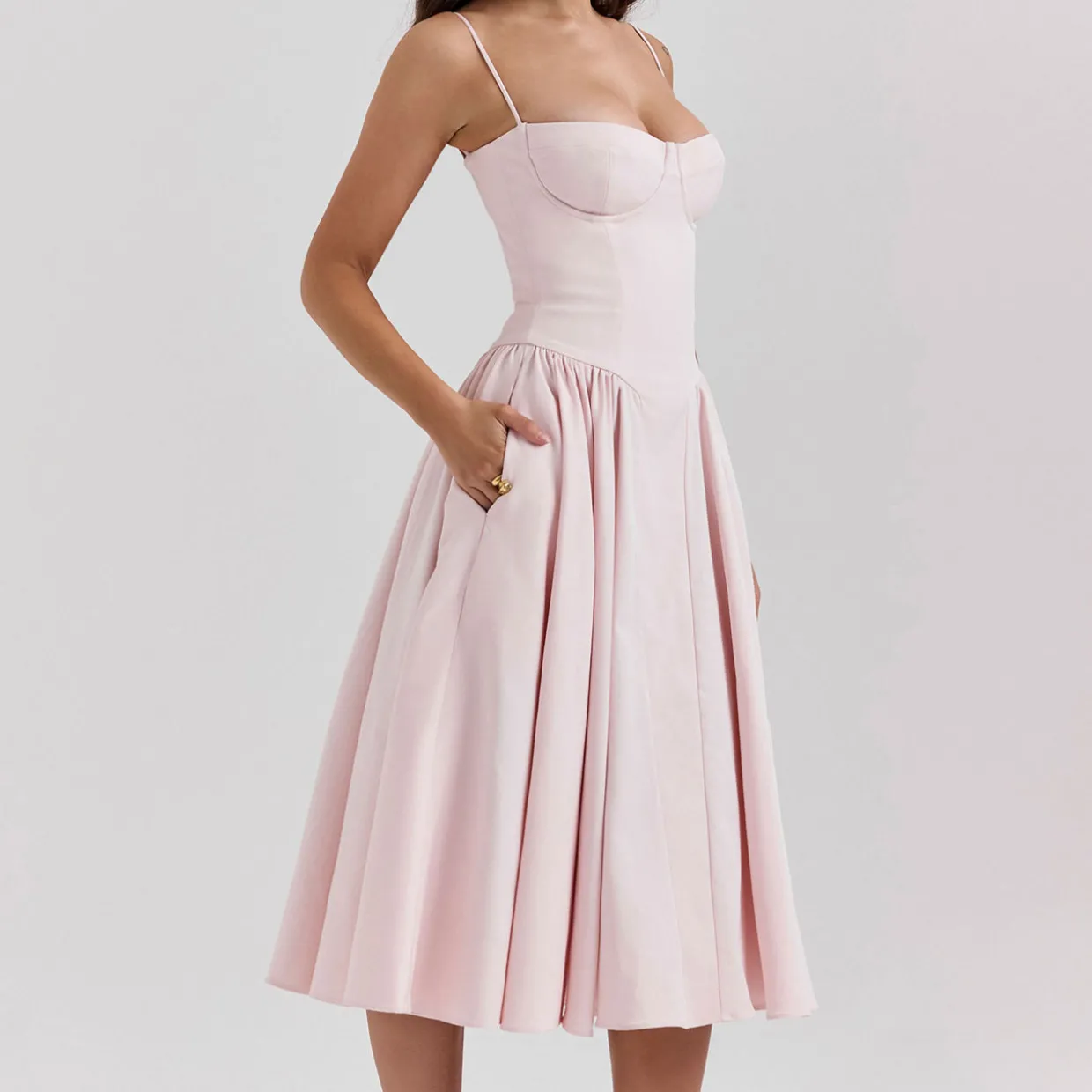 Samaria Twill Corset Dress