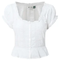 Sandi Pintuck Embroidered Blouse