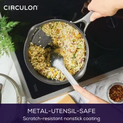 ScratchDefense Extreme Non-Stick Straining Saucepan & Lid 16cm