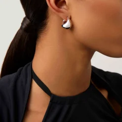 Sculptural Chubby Dome Small Hoop Earrings