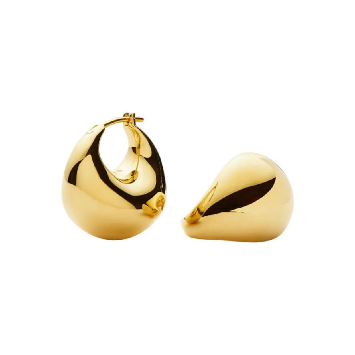 Sculptural Chubby Dome Small Hoop Earrings