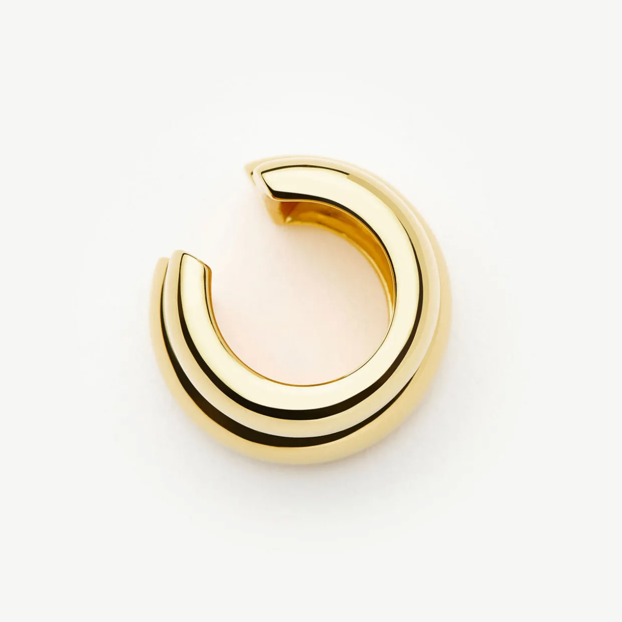 Sculptural Chubby Double Ear Cuff Earring