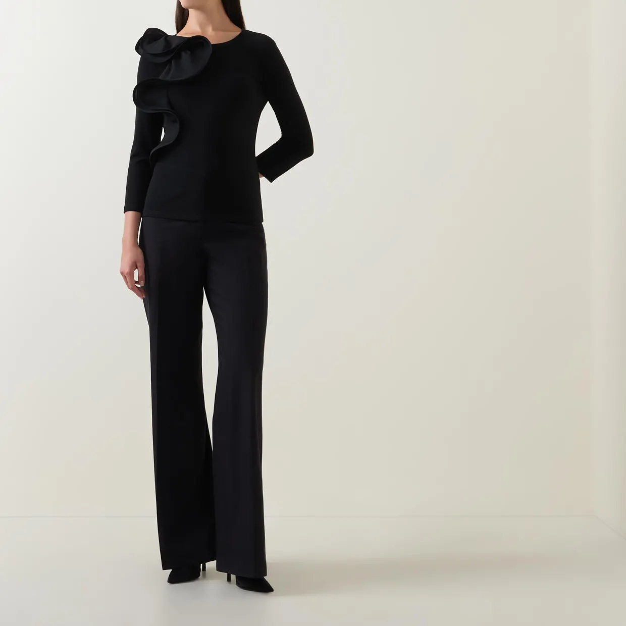 Sculptural Long-Sleeved Top