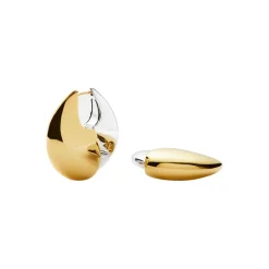 Sculptural Pebble Large Hoop Earrings
