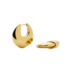 Sculptural Pebble Small Hoop Earrings