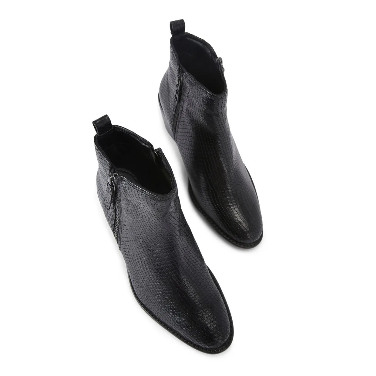 Secil Textured Heeled Boots