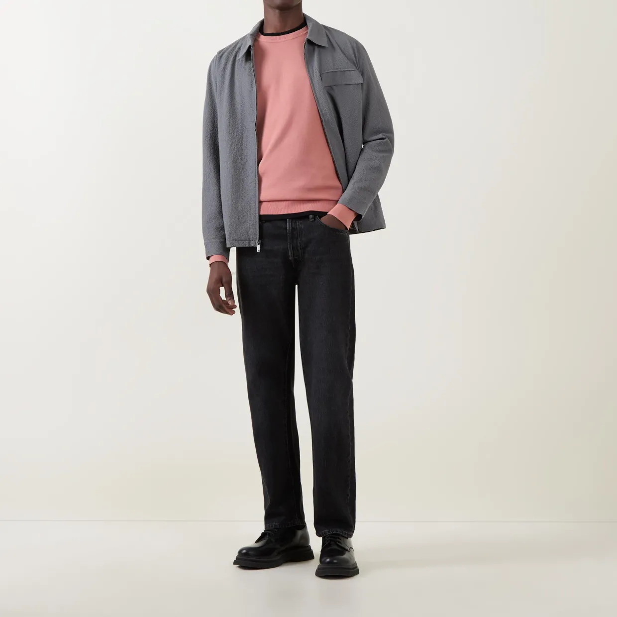 Seersucker Pocket Overshirt