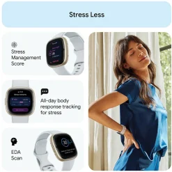 Sense 2 Blue Mist-Soft Gold Smart Watch