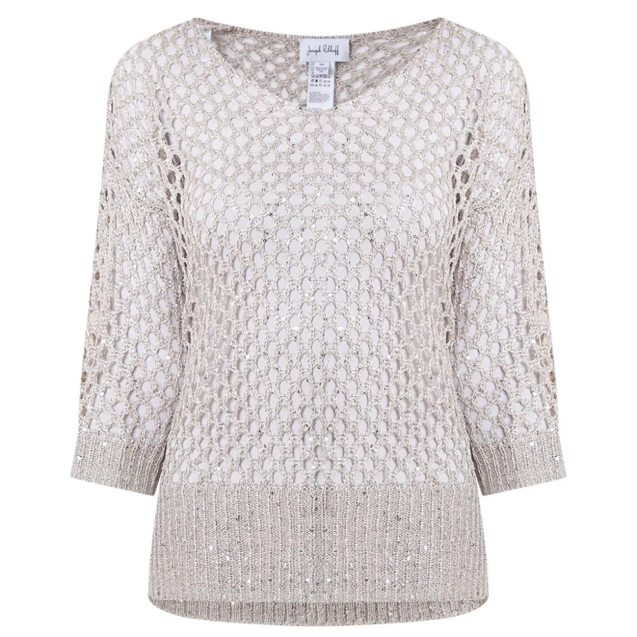 Sequin Open-Knit Sweater