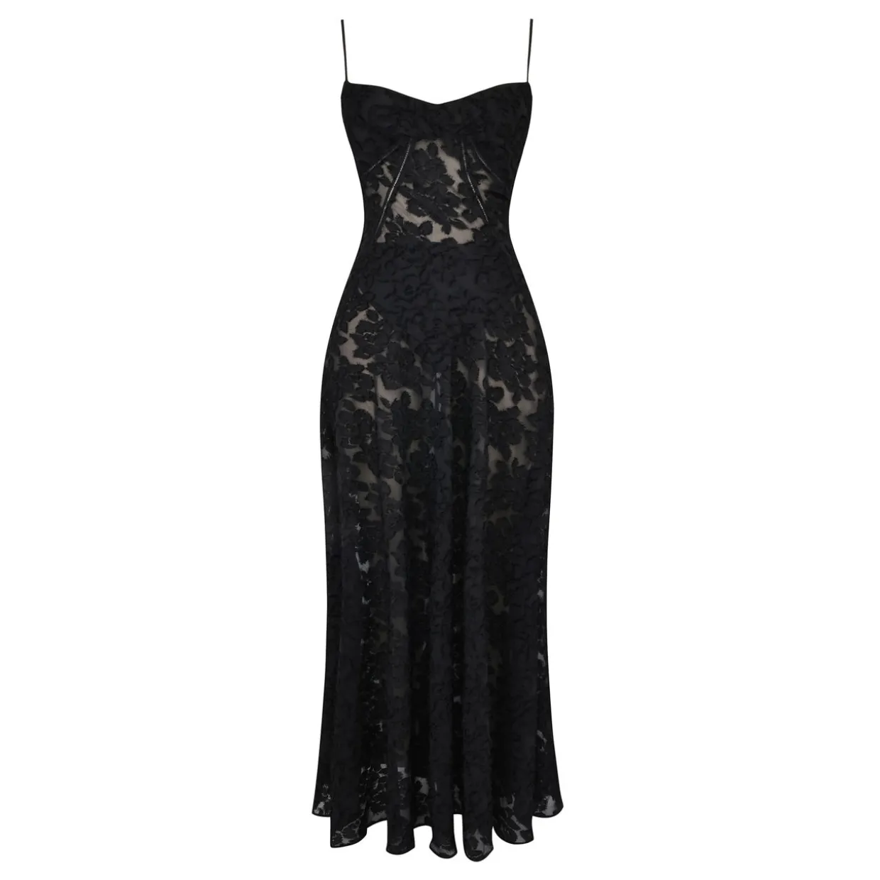 Seren Floral Lace Flared Dress