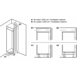 Series 6 Built-in Fridge 177.5x56cm Soft Close Flat Hinge