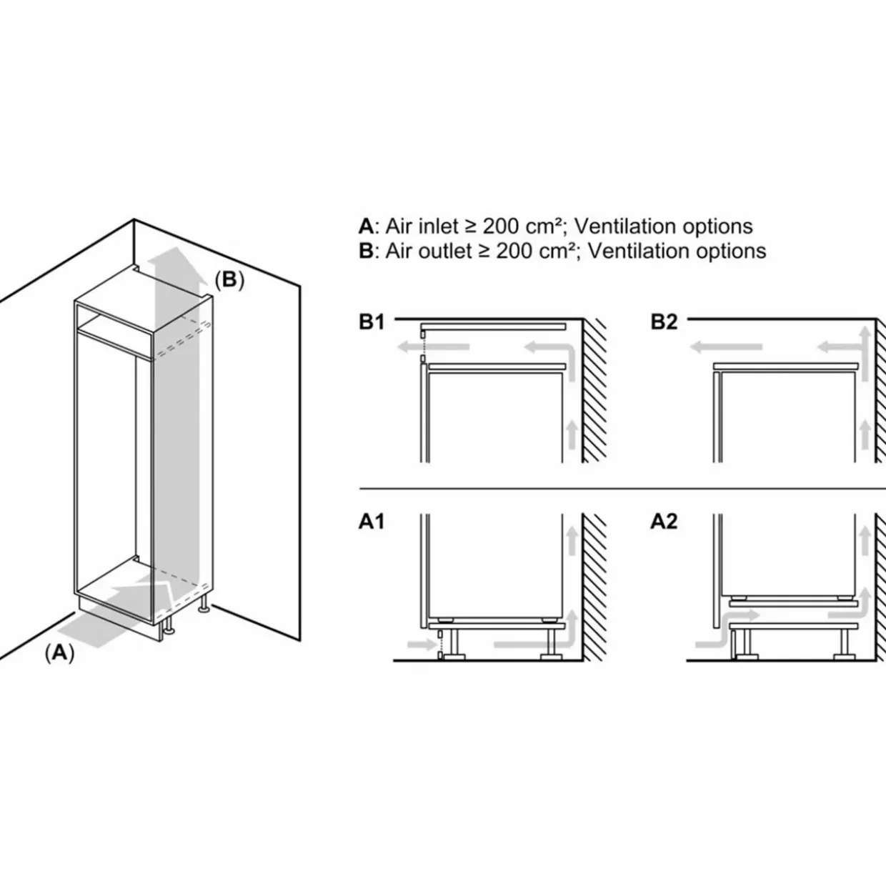 Series 6 Built-in Fridge 177.5x56cm Soft Close Flat Hinge